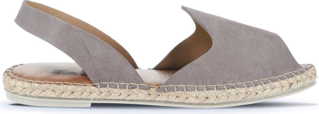 Bueno Shoes Gri Koyu Alf Süet Kadın Espadril Sandalet 01WA7201 01WA7201