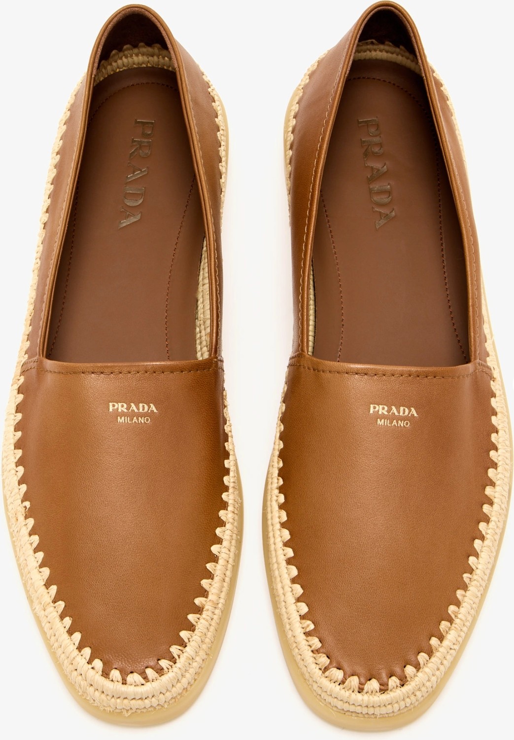 Prada Sport Nappa Deri Erkek Kahverengi Espadril görsel 2
