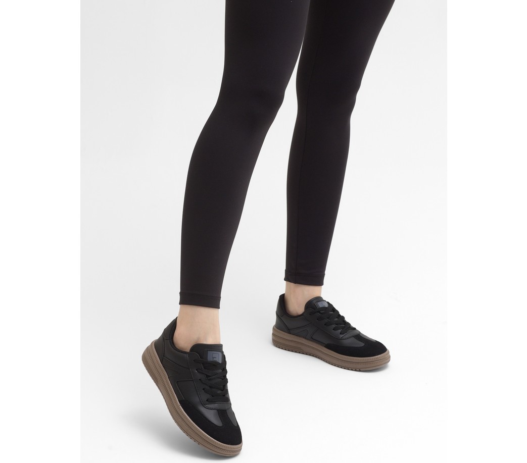Tonny Black Kadın Bej Kahve Kauçuk Taban Bağcıklı Sneaker Rahat Kalıp Modern Tasarım görsel 3