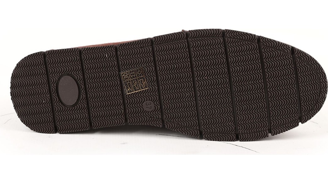 Libero L076.5604-6 Hakiki Süet Deri Gold Metal Tokalı Kalın Tırtıklı Esnek Eva Taban Kadın Comfort Loafer görsel 8