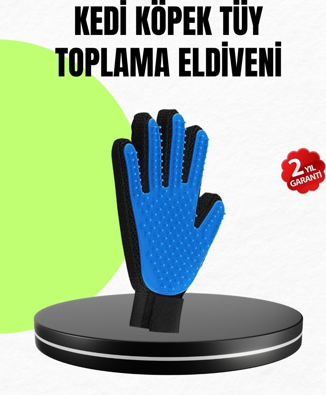 TeknoKapsül Evcil Hayvan Bakım Eldiveni, Masaj ve Tüy Toplama Özellikli Silikon Eldiven