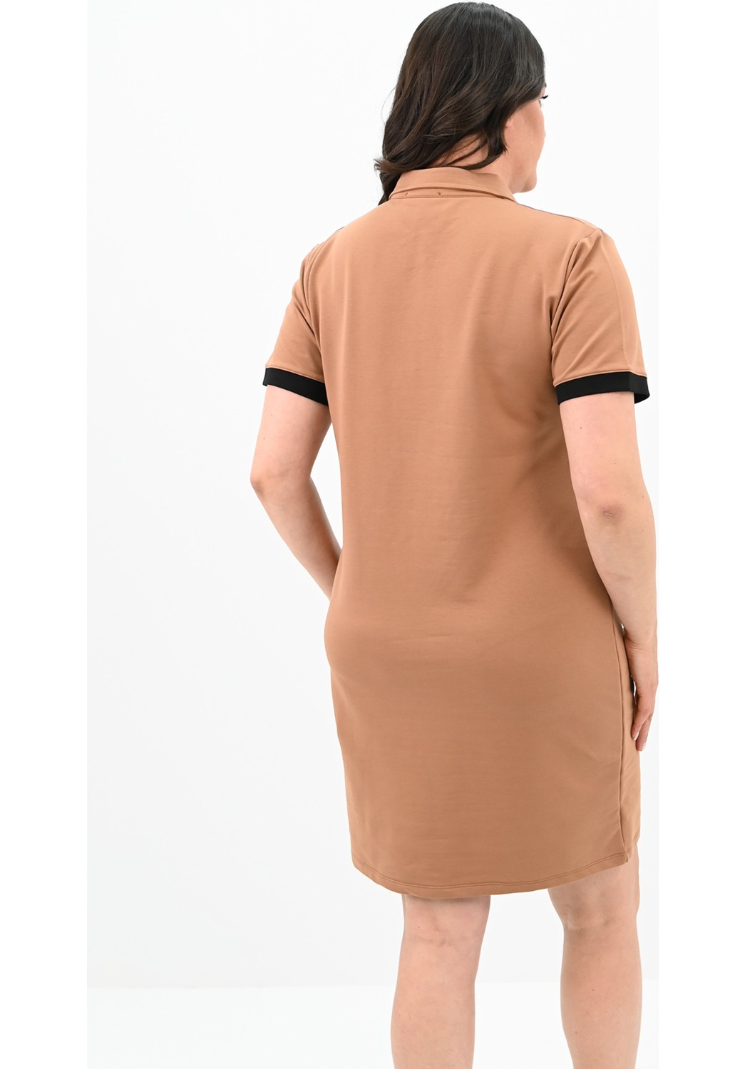 Koza Kadın Büyük Beden Lacoste Kumaş Elbise 5219-24 görsel 5