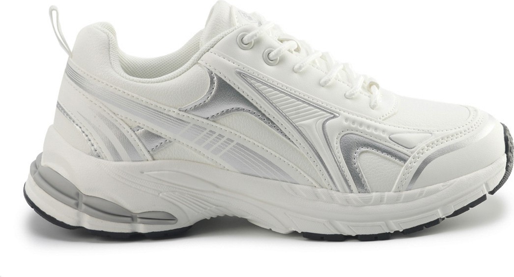 Lumberjack A102021813 5W Enno 5PR Kadın Klasik Sneaker Beyaz - Gri