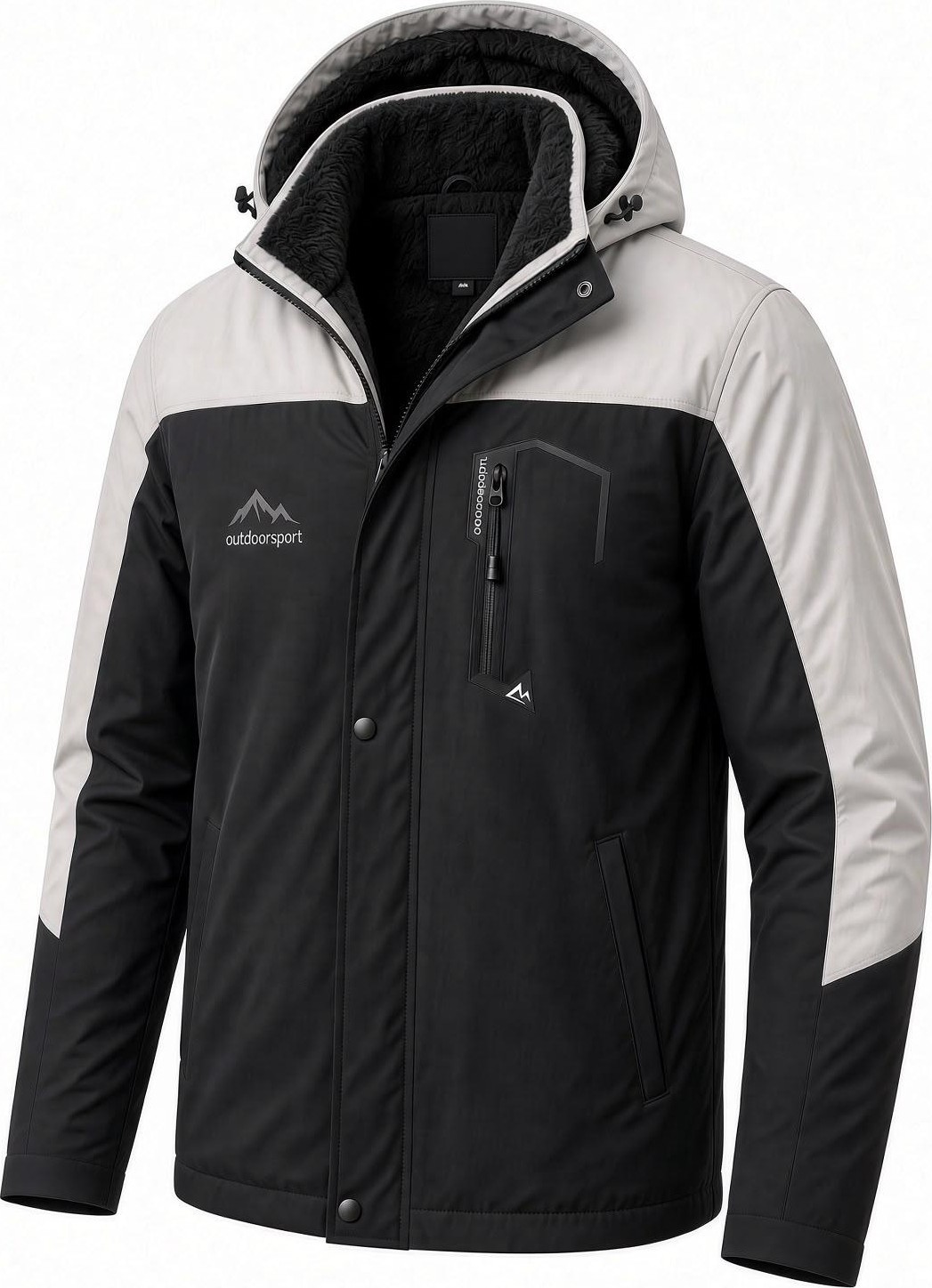 Oksit Tuc 1032 Içi Polar/kürk Astarlı Su Itici Termal Softshell Erkek Mont - Soğuk Geçirmez Spor Kaban