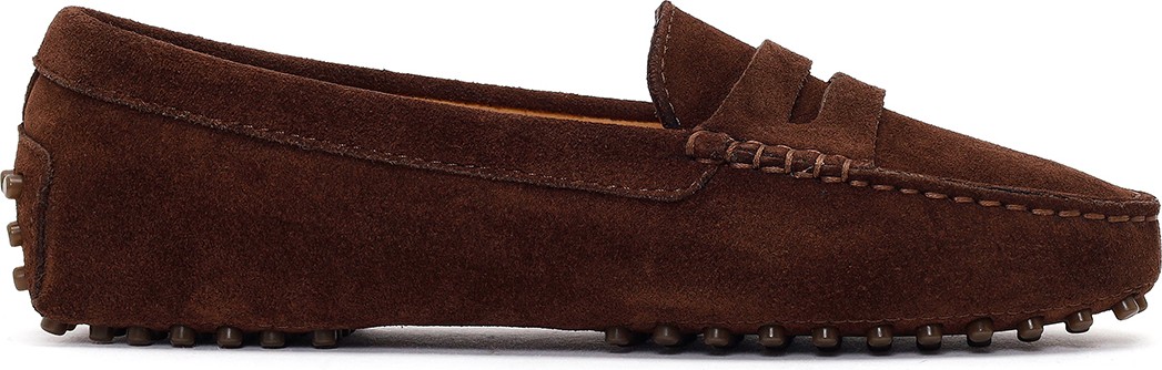 Derimod Kadın Kahverengi Süet Deri Loafer 26PFD290210