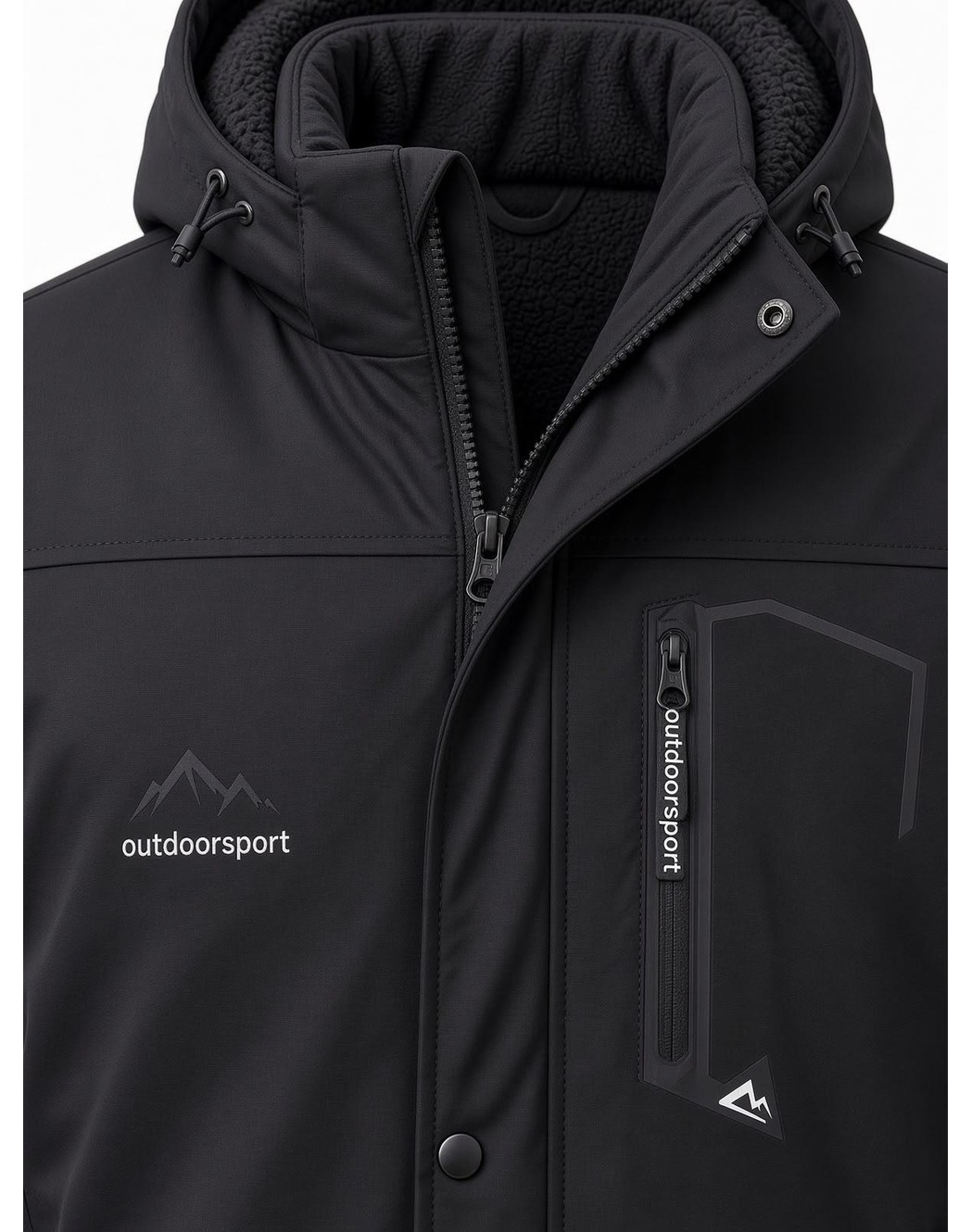 Oksit Tuc 2034 Içi Polar/kürk Astarlı Su Itici Termal Softshell Erkek Mont - Soğuk Geçirmez Spor Kaban Büyük Beden Erkek Mont görsel 8