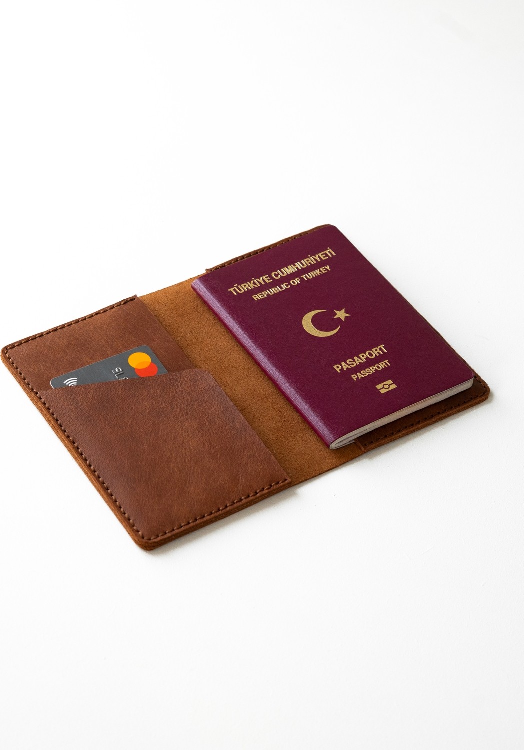 Mimas Design Hakiki Deri Pasaport Kılıfı görsel 4