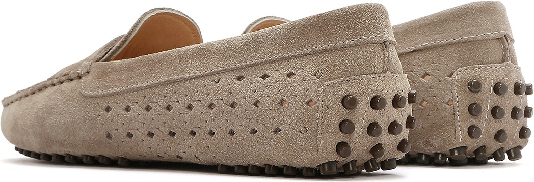 Derimod Kadın Vizon Süet Deri Loafer 26PFD290610 görsel 6