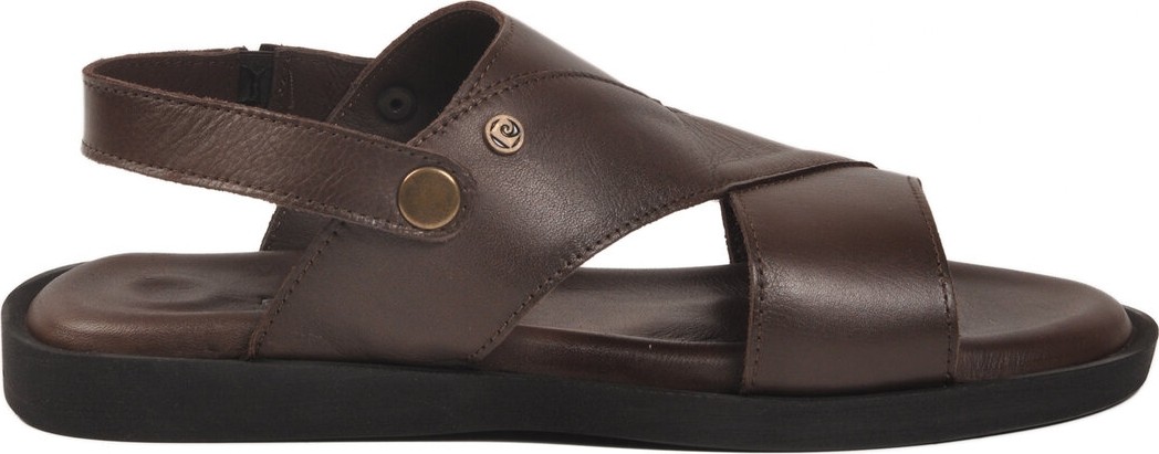 Pierre Cardin Kahve Hakiki Deri Erkek Sandalet PC-7315 M görsel 3