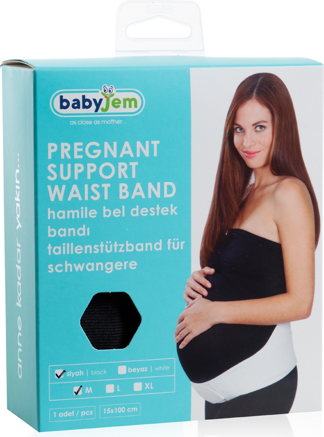 Babyjem Hamile Bel Destek Bandı Siyah XL Beden Ortopedik Destek ile Gün Boyu Konfor görsel 4