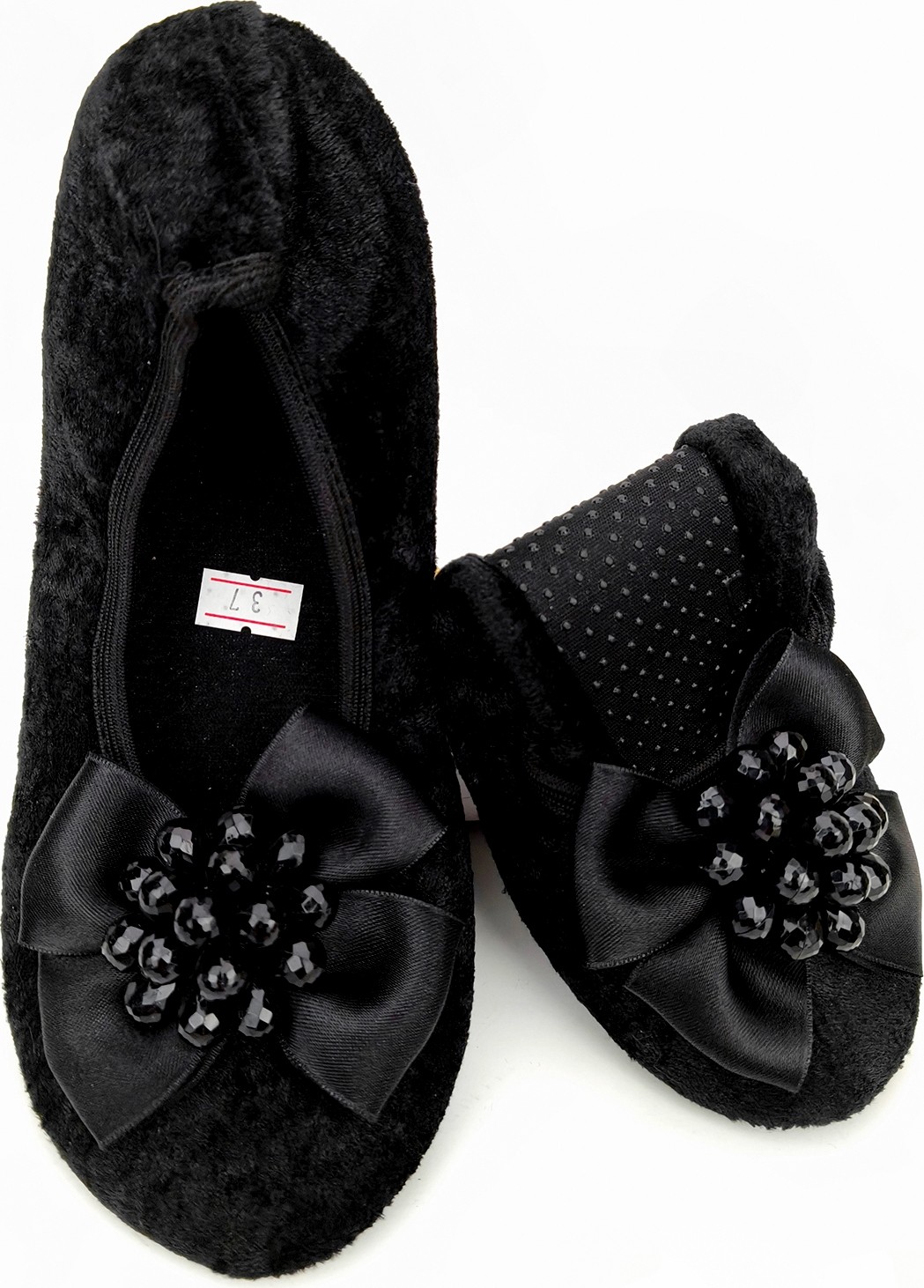 Ceyda Shoes Süslü Kurdelalı, Taşlı,kadife Ev,hac, Umre, Hediye, Günlük Çeyiz, Babet, Panduf, Patik, Gösteri Pisi 301 görsel 7