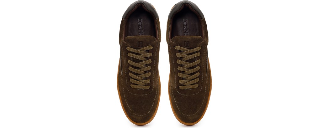 Derimod Erkek Kahverengi Bağcıklı Süet Deri Sneaker 26SFD832010 görsel 4