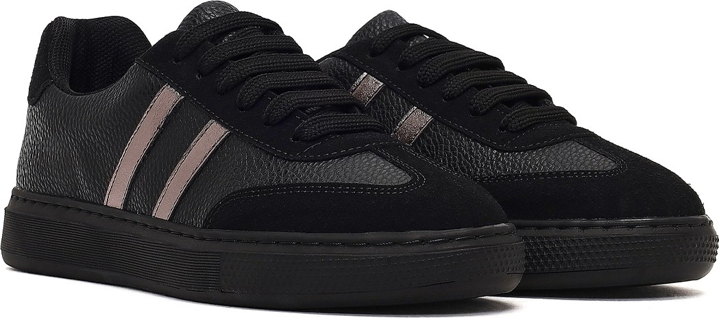 Derimod Kadın Siyah Bağcıklı Kalın Tabanlı Sneaker AF168001SK görsel 2