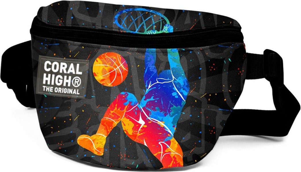 Coral High Gri Basketbol Desenli Bel Çantası 11551 görsel 2