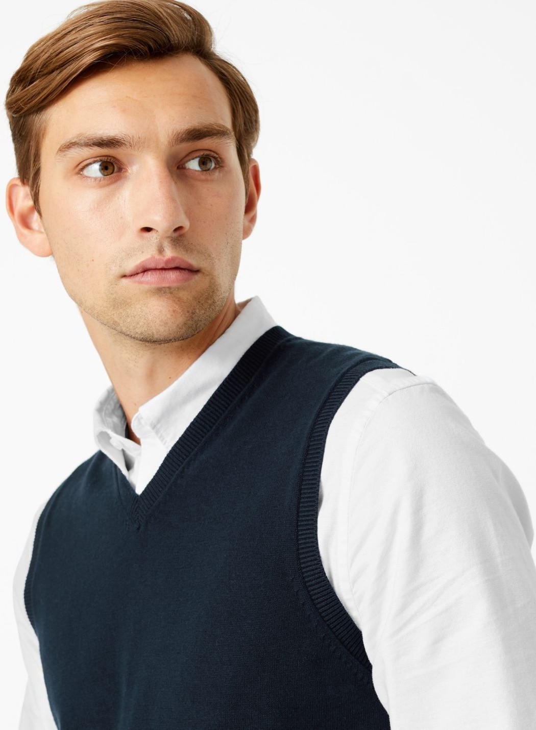 Marks & Spencer Saf Pamuklu V Yaka Süveter görsel 2