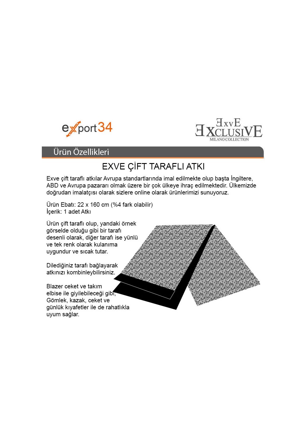 Exve Exclusive Bej Siyah Kahve Kazayağı Desenli Yünlü Çift Taraflı Atkı Erkek Şal Kaşkorse görsel 5