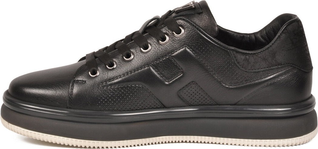 Voyager Siyah Hakiki Deri Erkek Casual Sneaker Memory Taban Premium Casual Ayakkabı M030 M görsel 4