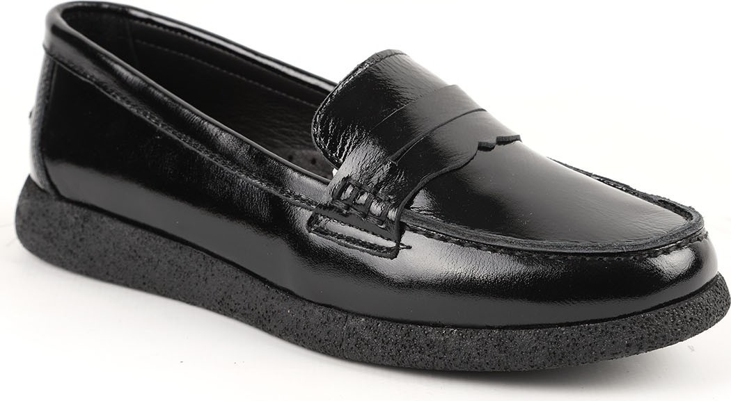 Libero L076.5604 Hakiki Rugan Deri Klasik Bantlı Esnek Düz Eva Taban Kadın Comfort Loafer Babet görsel 5