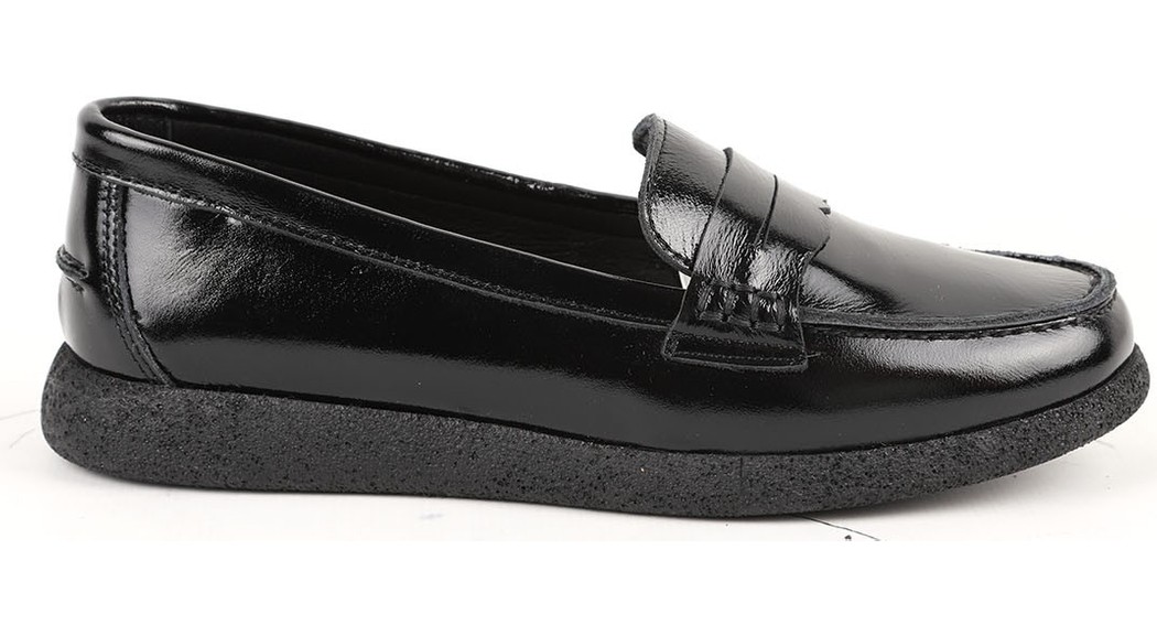 Libero L076.5604 Hakiki Rugan Deri Klasik Bantlı Esnek Düz Eva Taban Kadın Comfort Loafer Babet görsel 6