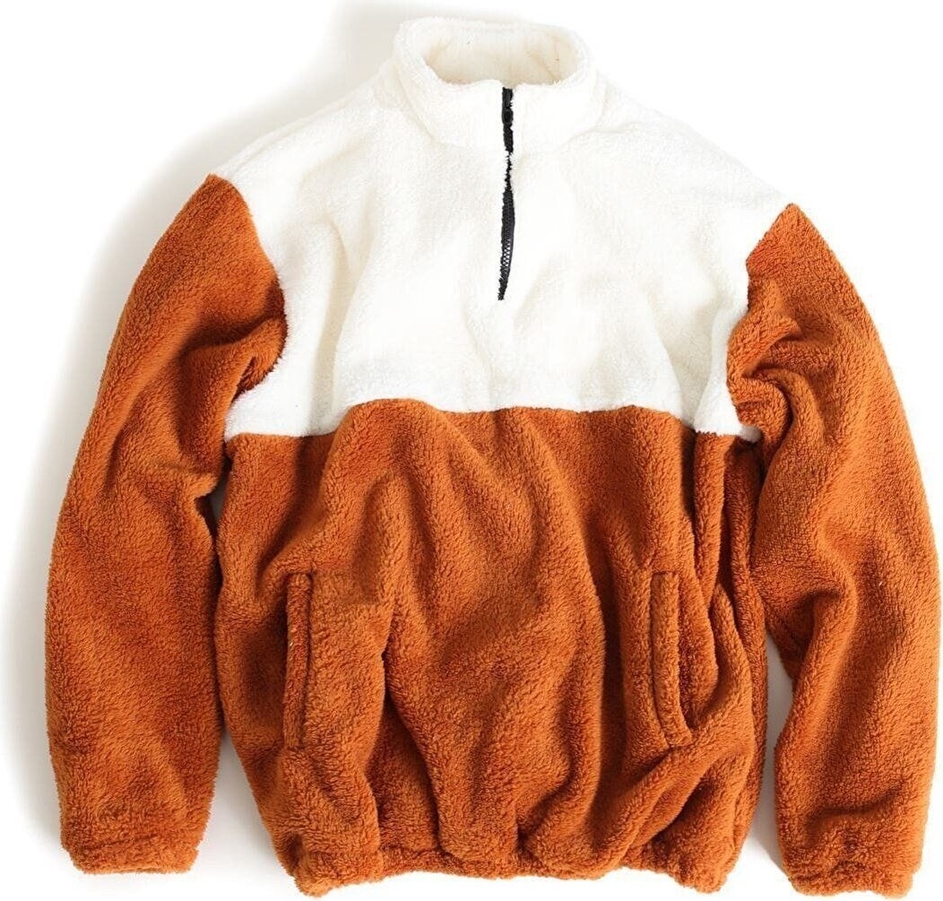 Fifty Color Erkek Oversize Yarım Fermuarlı Pelüş Sweat