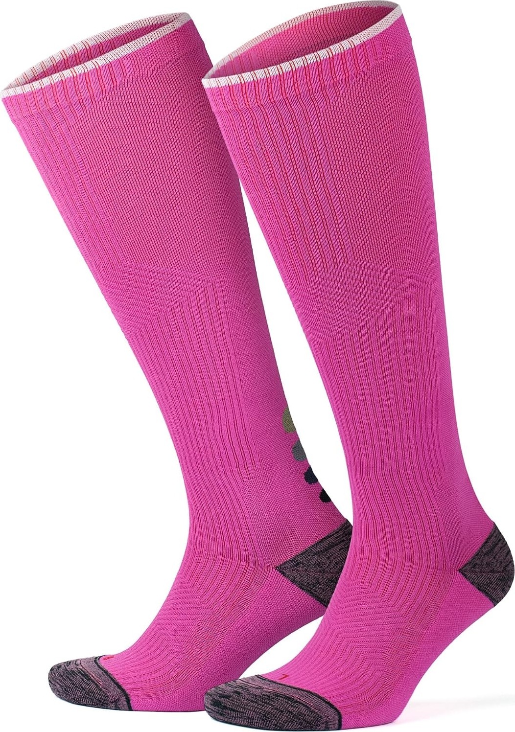 Erkek ve Kadın Için Renkli Havlulu Dikişsiz (20-30 mm Hg) Basınçlı Uçuş Seyahat Çorabı 35