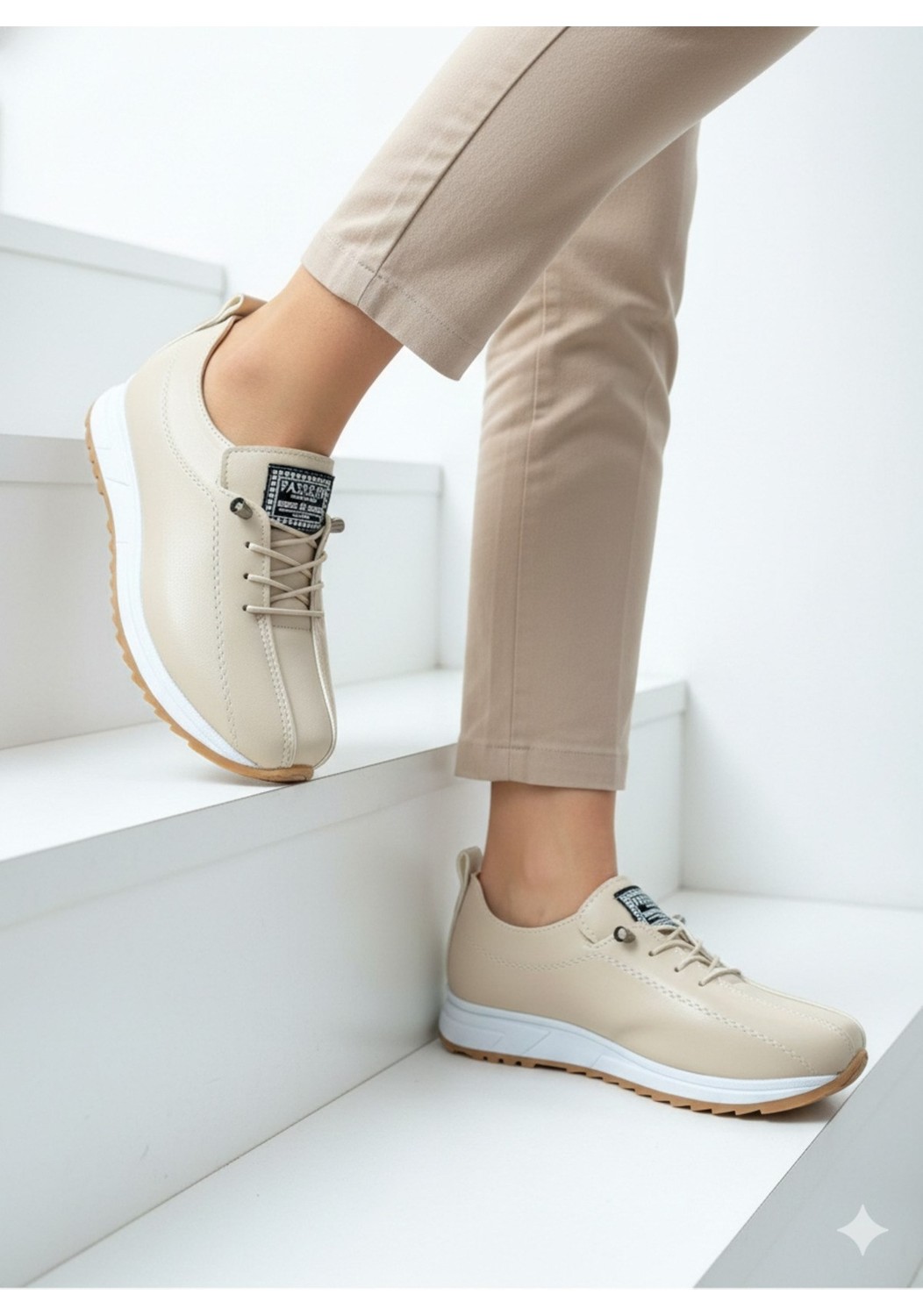 Uway Kadın Ortopedik Tabanlı Günlük Kadın Casual Babet Spor Sneaker Ayakkabısı görsel 2