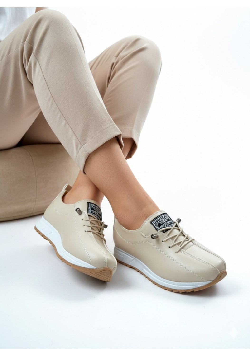 Uway Kadın Ortopedik Tabanlı Günlük Kadın Casual Babet Spor Sneaker Ayakkabısı görsel 3