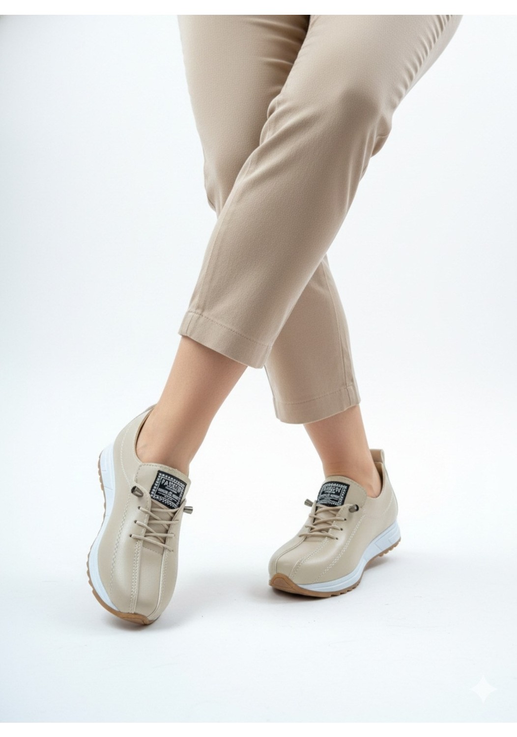Uway Kadın Ortopedik Tabanlı Günlük Kadın Casual Babet Spor Sneaker Ayakkabısı görsel 4