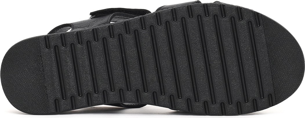Derimod Kadın Siyah Kalın Tabanlı Deri Comfort Sandalet 26SFD411818 görsel 5