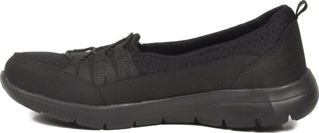 Walkway Siyah Fileli Hafif Esnek Kadın Günlük Yürüyüş ve Spor Ayakkabı BST-1009 G görsel 4