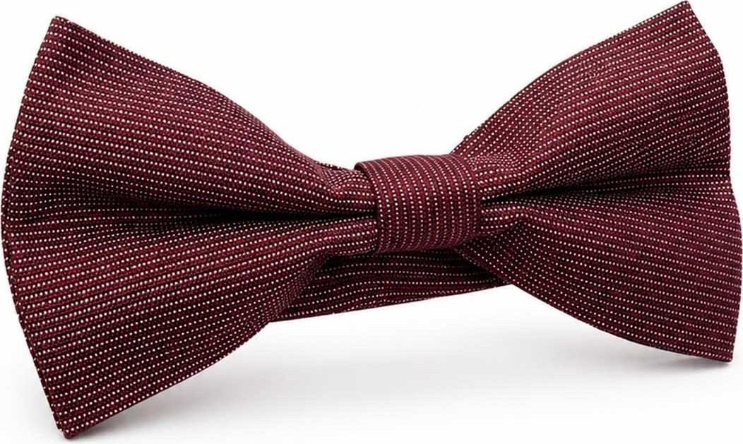 Kravatkolik Bordo Çizgi Ipek Papyon SB197 görsel 3