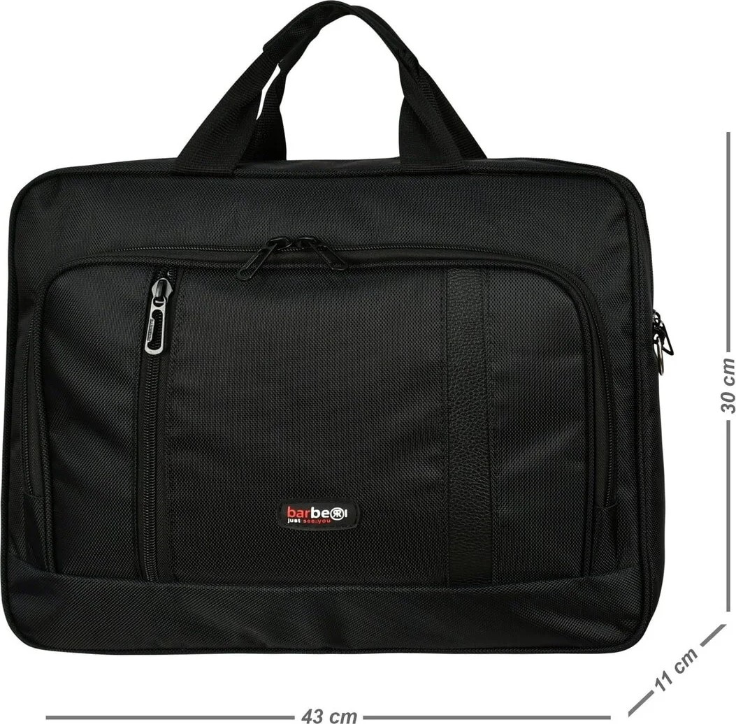 Galb Leather Unisex Siyah 16.5 Inc Laptop & Evrak Cantasi