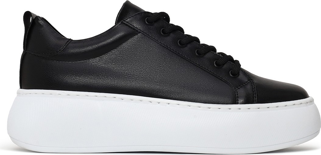 Derimod Kadın Siyah Bağcıklı Kalın Tabanlı Sneaker 26PFE220318