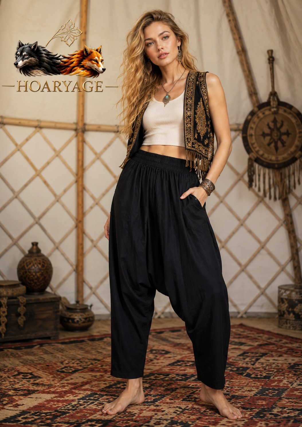 Hoaryage Otantik Köy Şalvarı %100 Pamuk Viskon Çiçek Desenli Rahat Kesim Ağlı Kadın Şalvarı 38BEDEN 100 kg