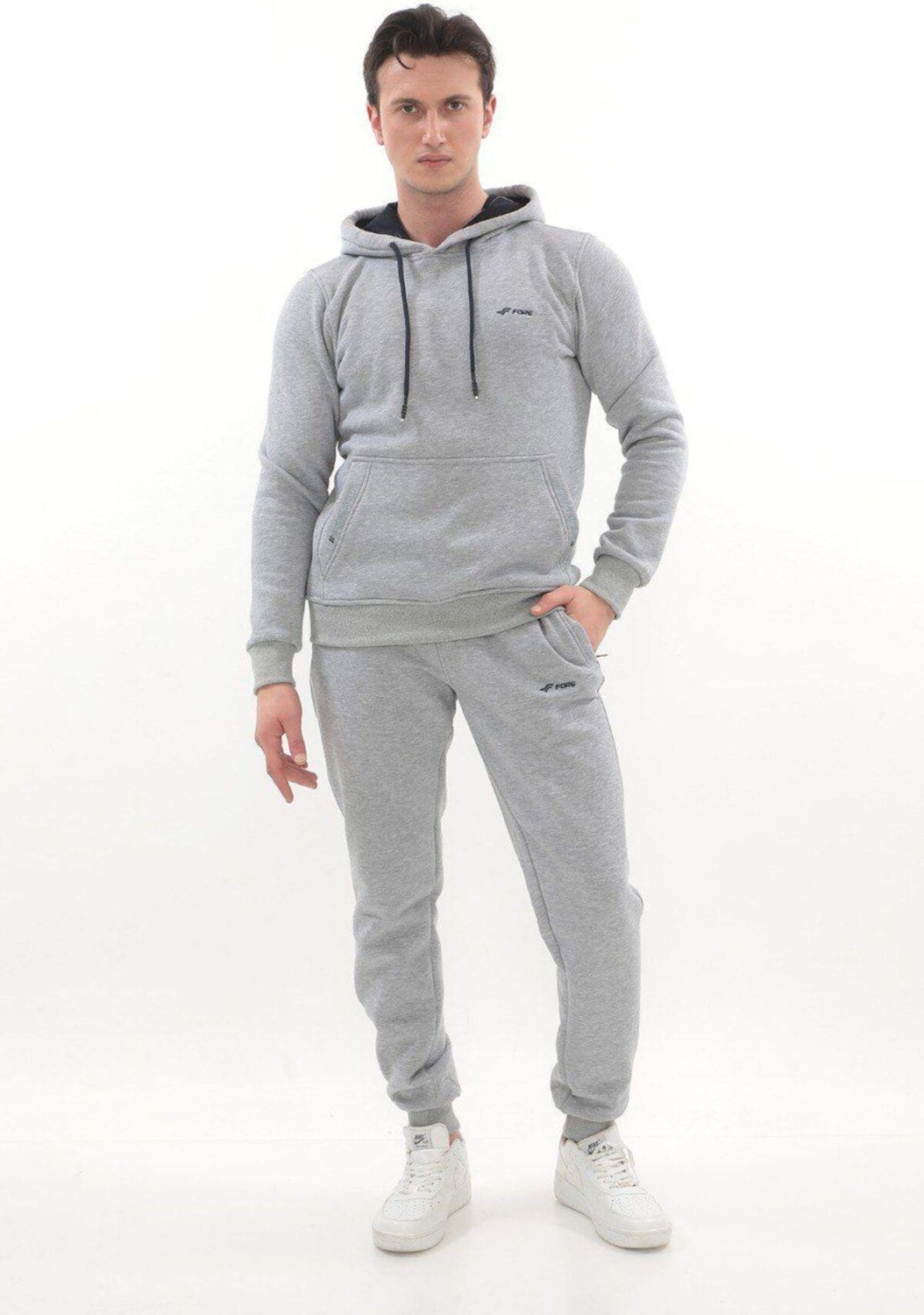 Fore Sport Kanguru Cepli Kapüşonlu 3 Iplik Kışlık Sweat Takım görsel 7