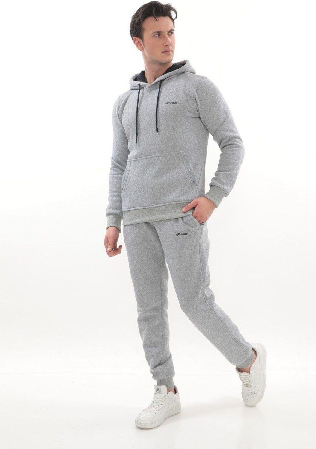 Fore Sport Kanguru Cepli Kapüşonlu 3 Iplik Kışlık Sweat Takım görsel 8
