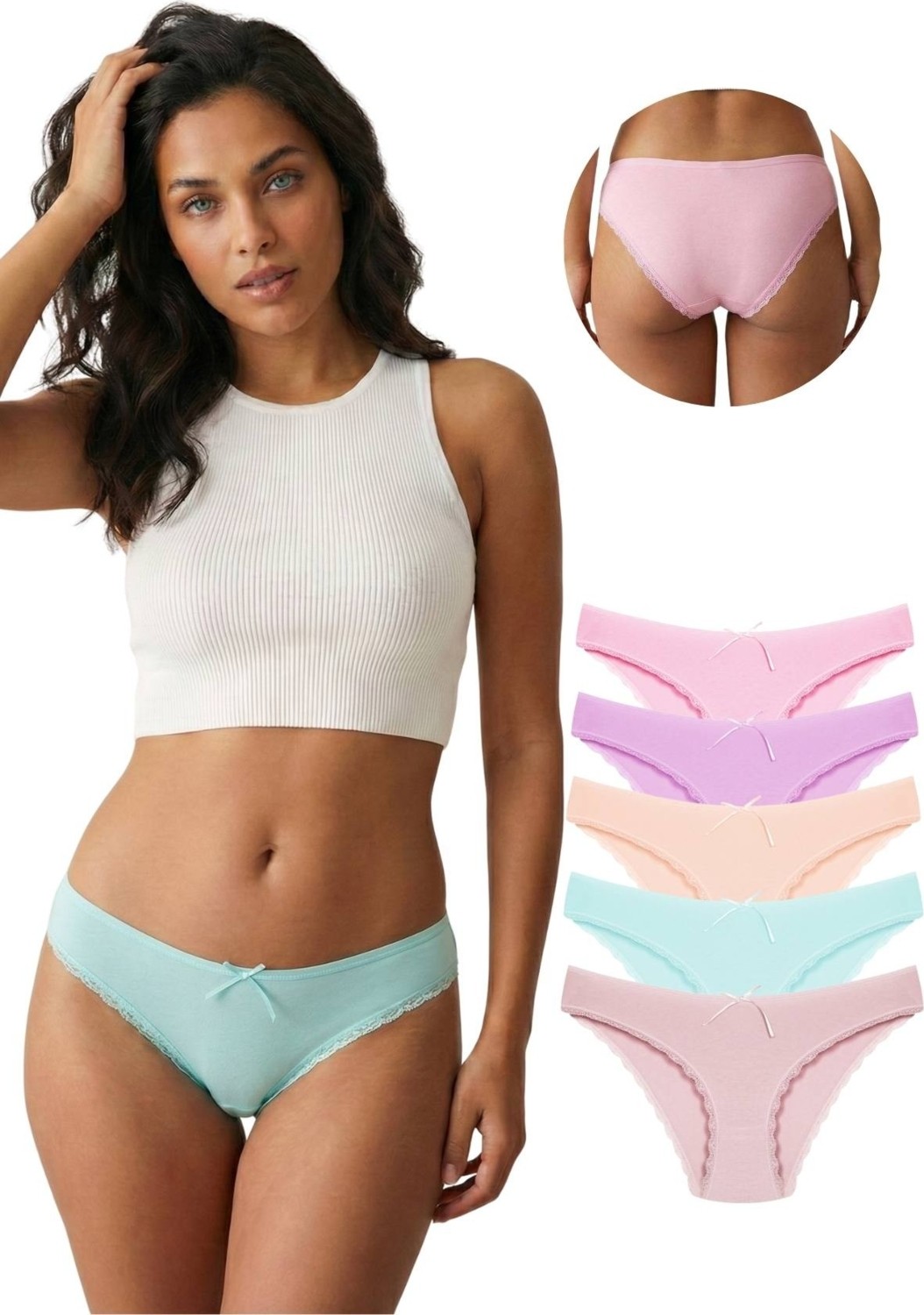 New Lilla 1101 Bikini Kadın T. Dantelli Külot Paketi