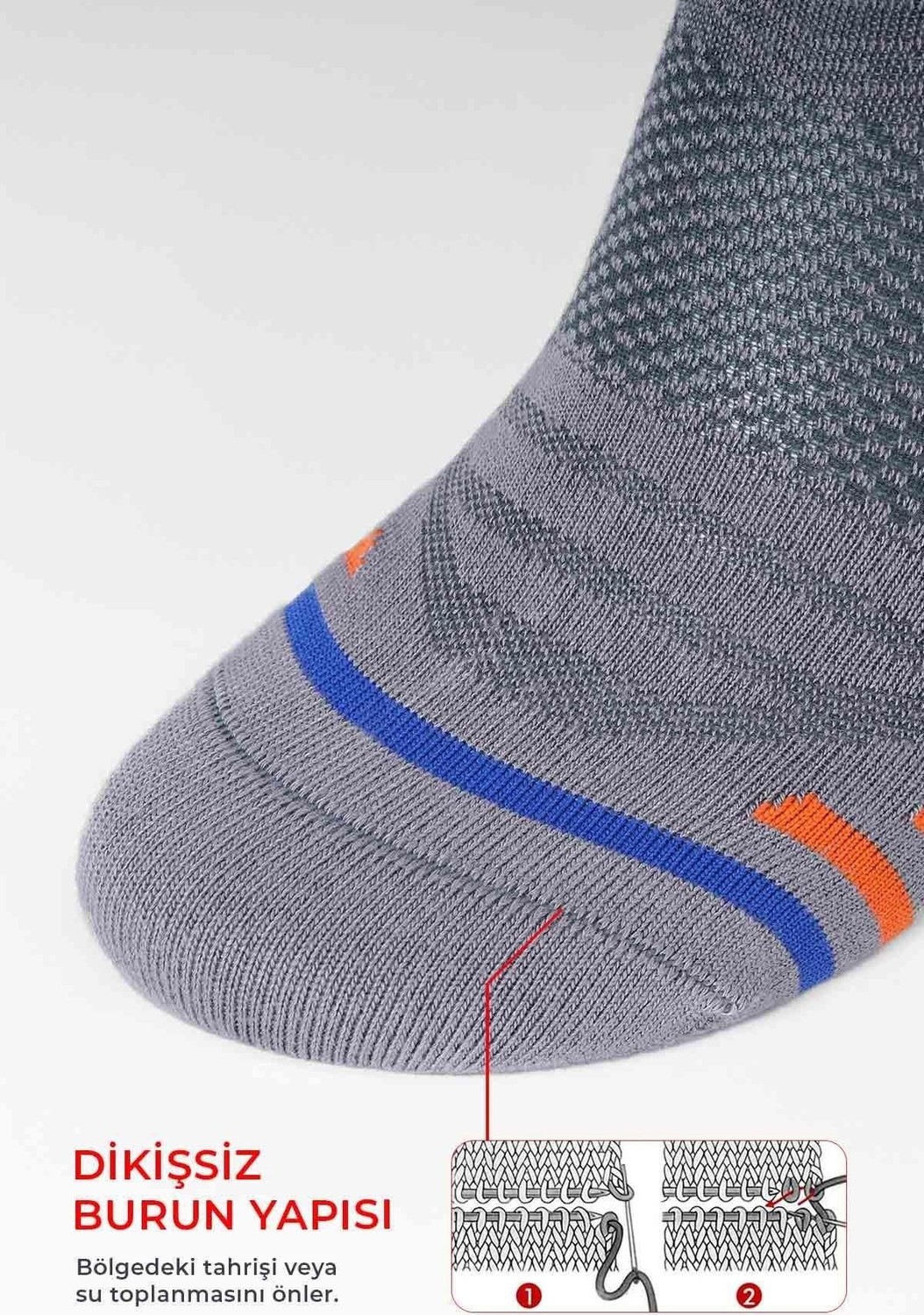 Mısırlı Unisex Bambu Hıgh Performance Atletik 6 Çift Patik Çorap Çok Renkli görsel 6