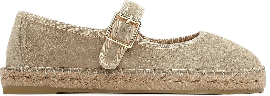 Derimod Kadın Bej Bantlı Süet Deri Espadril 26PFD205010