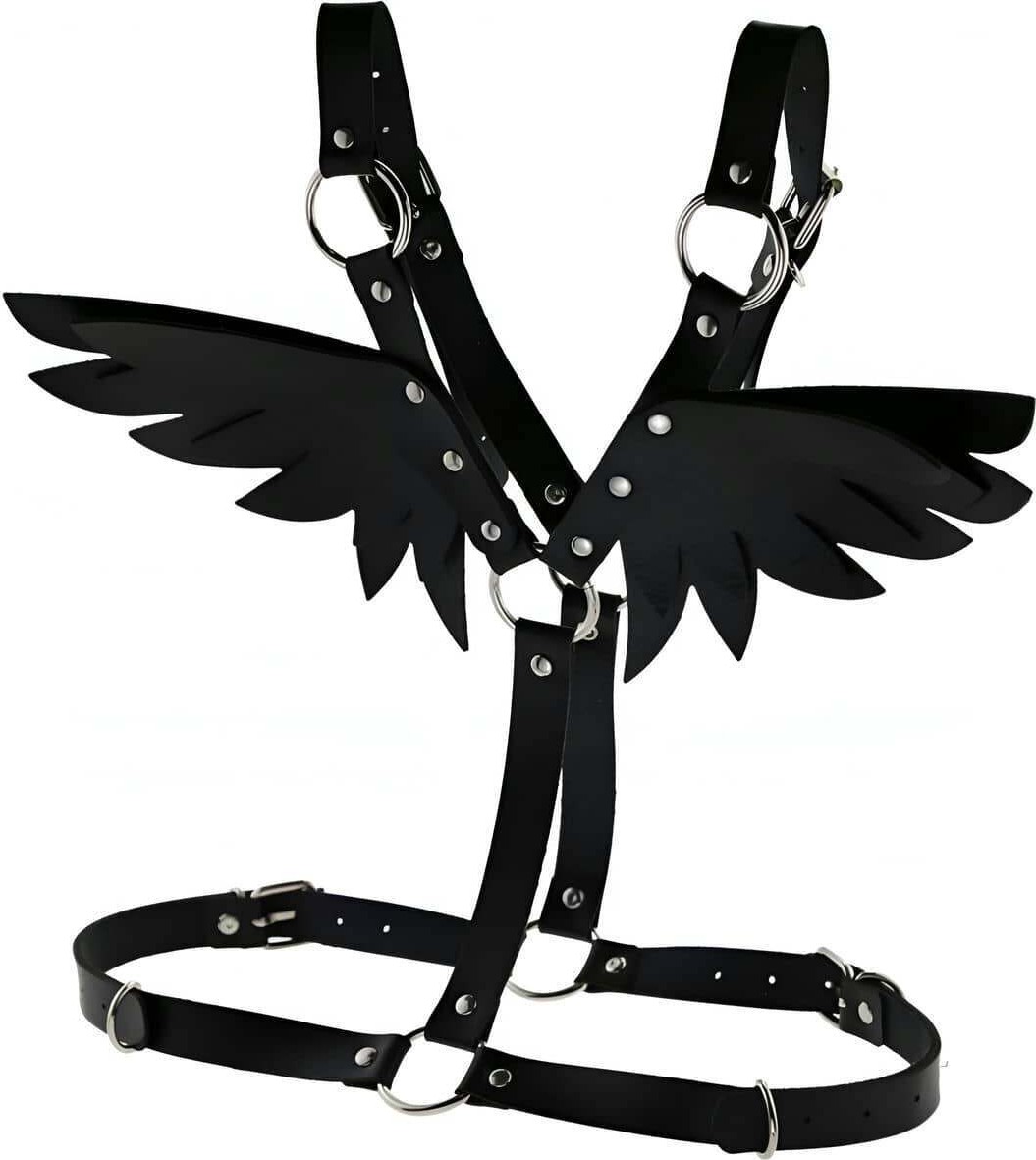 Beruflic Kanatlı Şık ve Seksi Deri Harness - BRF642 görsel 3