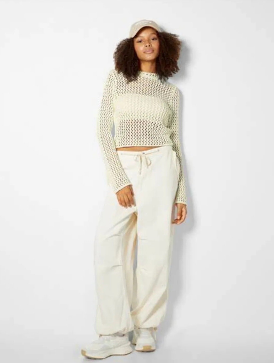Butik Allbucks Bershka, Ajurlu Triko Sweatshirt Kazak Abbrs0049 görsel 2