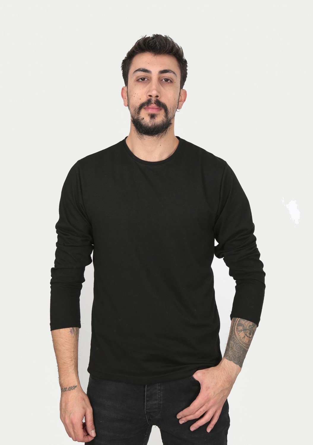 Fabio Cassani Classics Erkek Regular Fit Bisiklet Yaka Uzun Kollu Tişört 3'lü görsel 2