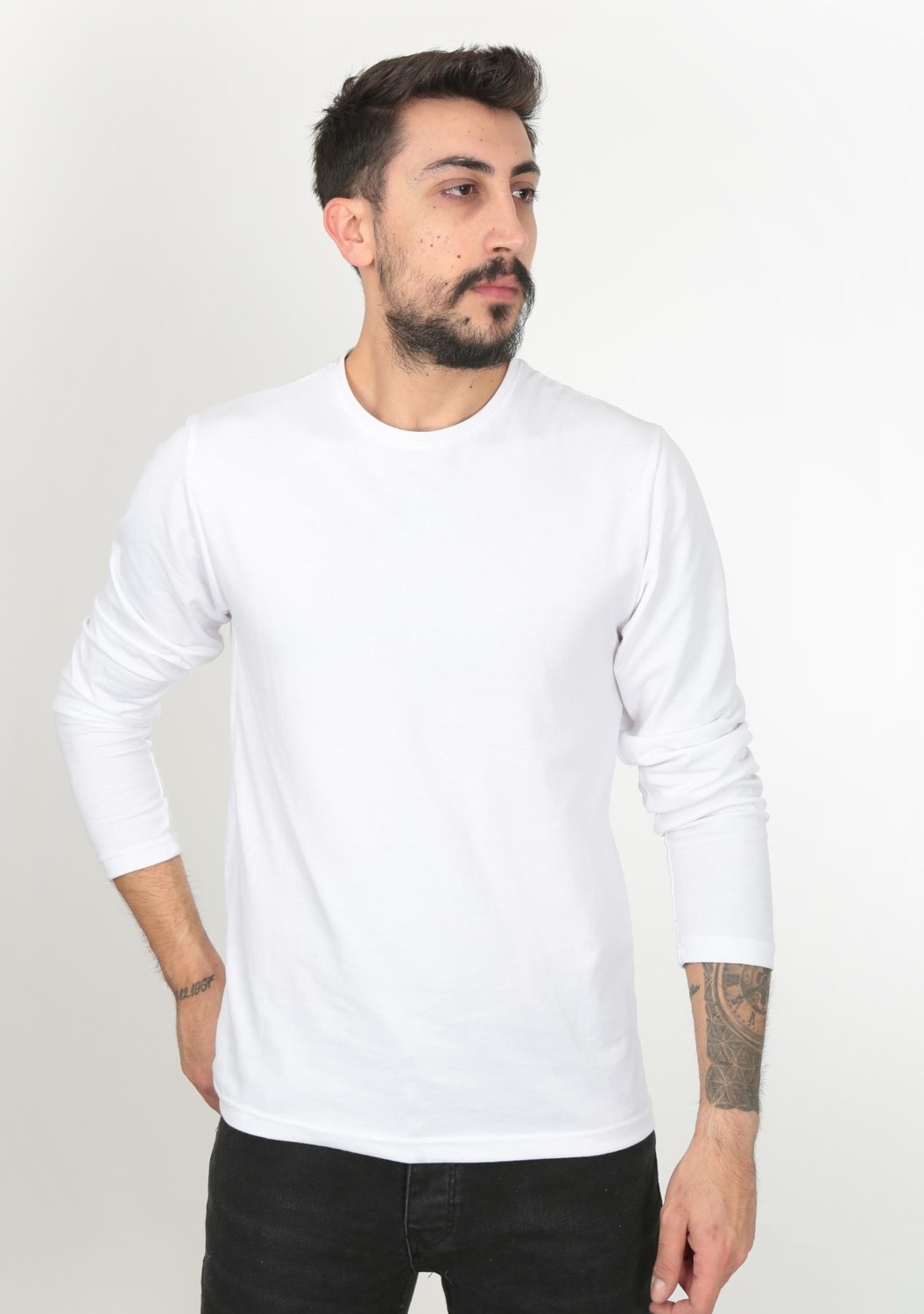 Fabio Cassani Classics Erkek Regular Fit Bisiklet Yaka Uzun Kollu Tişört 3'lü görsel 4