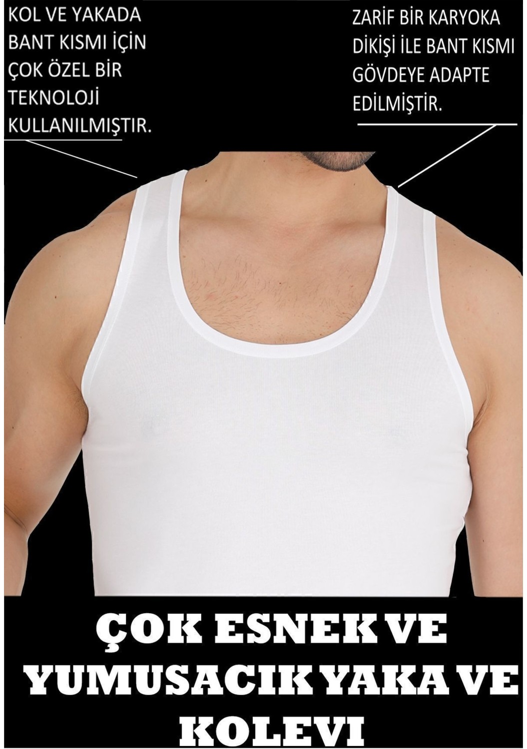 Tatkan Bodywear Tatkan - 3'lü - Askılı Penye Modal Classıc Atlet görsel 8