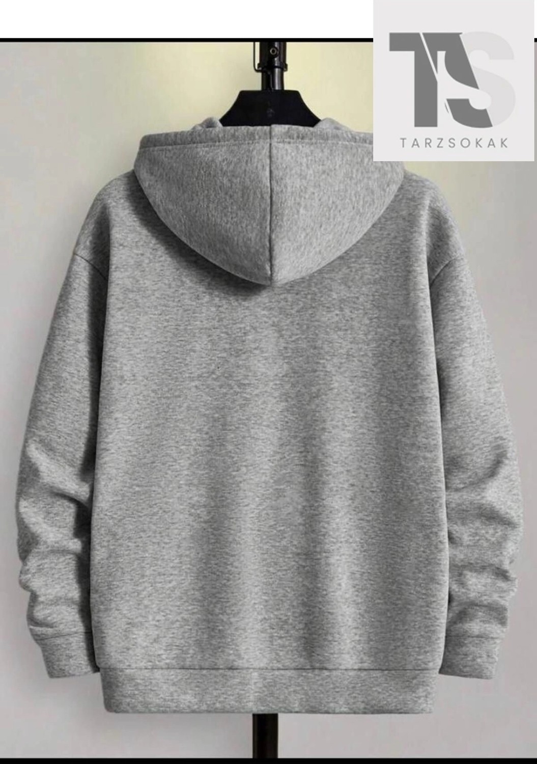 Tarzsokak Oversize Unisex Gri Iskelet Baskılı görsel 2