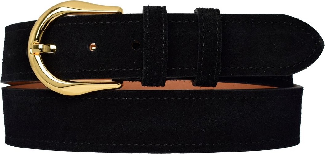 GoDeri %100 Hakiki Deri, Gold Tokalı 4 cm Süet Sütlü Kahverengi Kadın Kemeri; Kot, Spor Kemer=süet.70.sütka