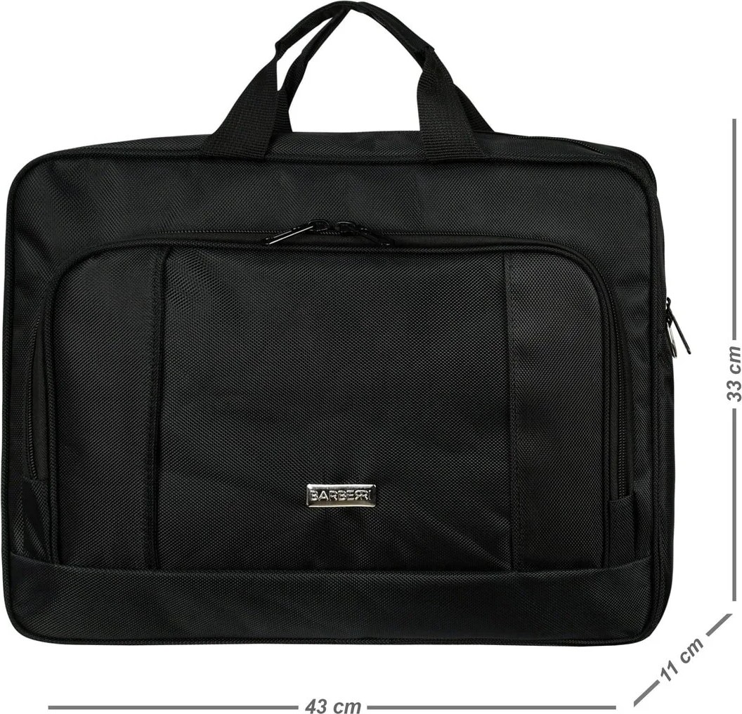 Galb Leather Unisex Siyah 16.5 Inc Laptop & Evrak Cantasi