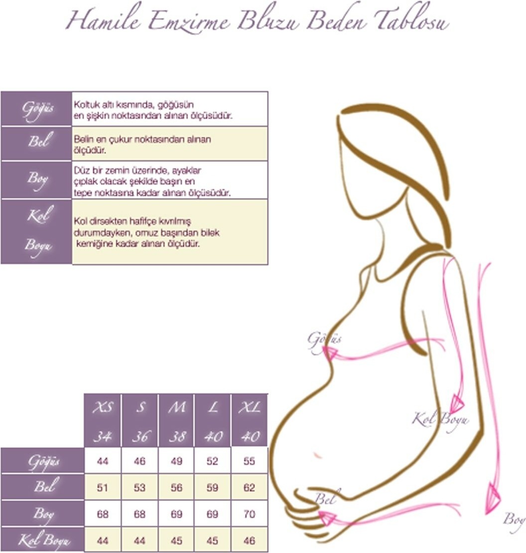 Perla Blanca Geometrik Desenli Siyah Krem Emzirme Bluz görsel 5