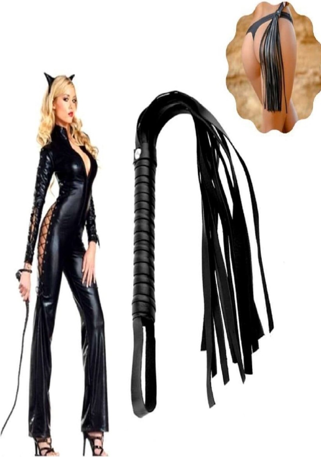 Candy Women Kalın Deri Fantazi Kırbaç Aksesuar