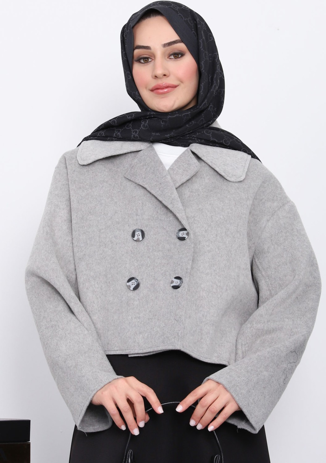 İmaj Butik Sarı Kısa Düğmeli Kaşe Ceket